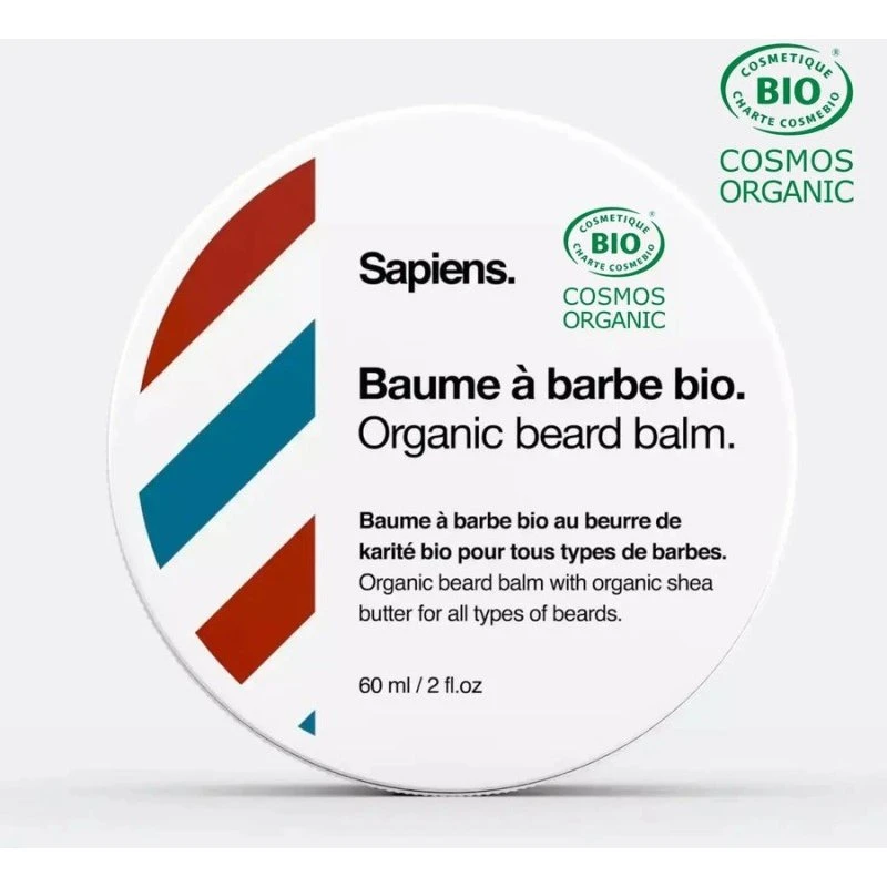 Sapiens Baume à Barbe Bio Karité & Cire d'Abeille (60 ml)