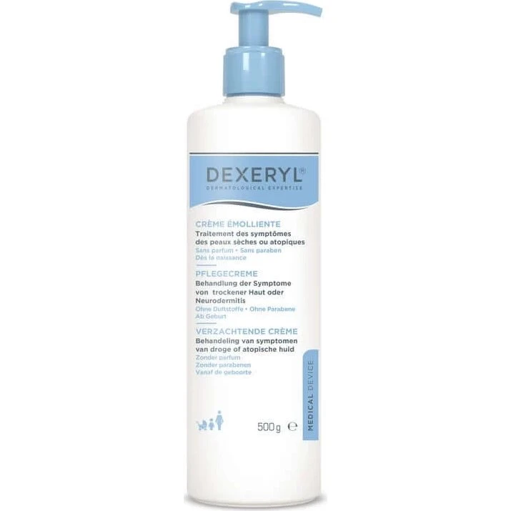 Dexeryl Crème de Soin Hydratante pour Peaux Sèches - 500 g
