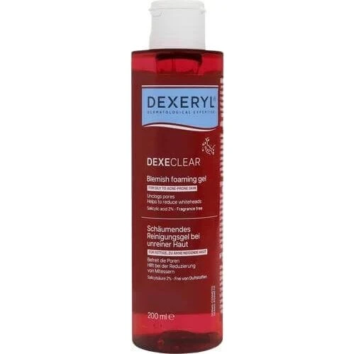 DEXERYL DEXECLEAR Gel nettoyant moussant peau impure 200 ml