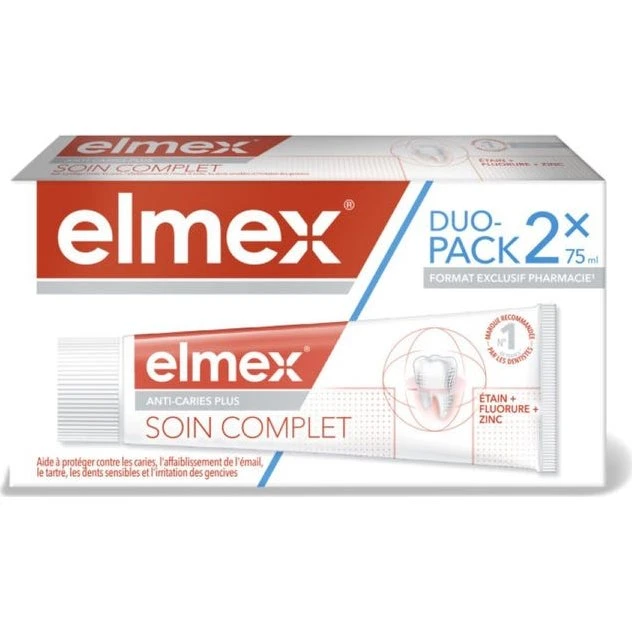 Elmex Anti-Caries Plus Protection Complète 2x75ml