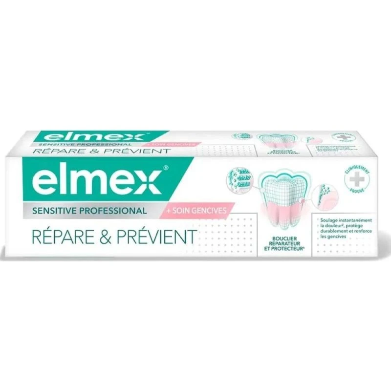 Elmex Sensitive Professional + Soin Gencives Dentifrice 75ml