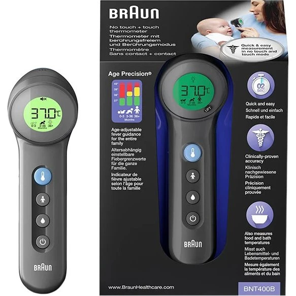 Braun BNT 400 Thermomètre Frontal Sans Contact 5-en-1 Noir