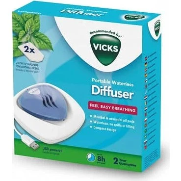 Vicks Diffuseur d'arômes portable VH1800EU avec 2 recharges