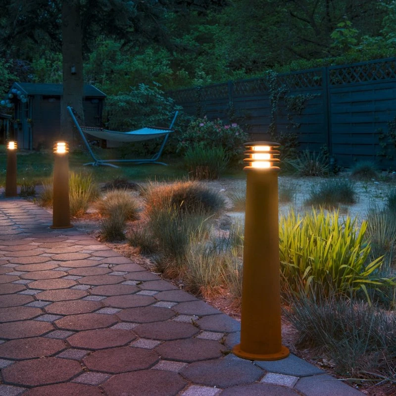 SLV Rusty 70 Borne lumineuse en acier rouillé, IP55, 70 cm