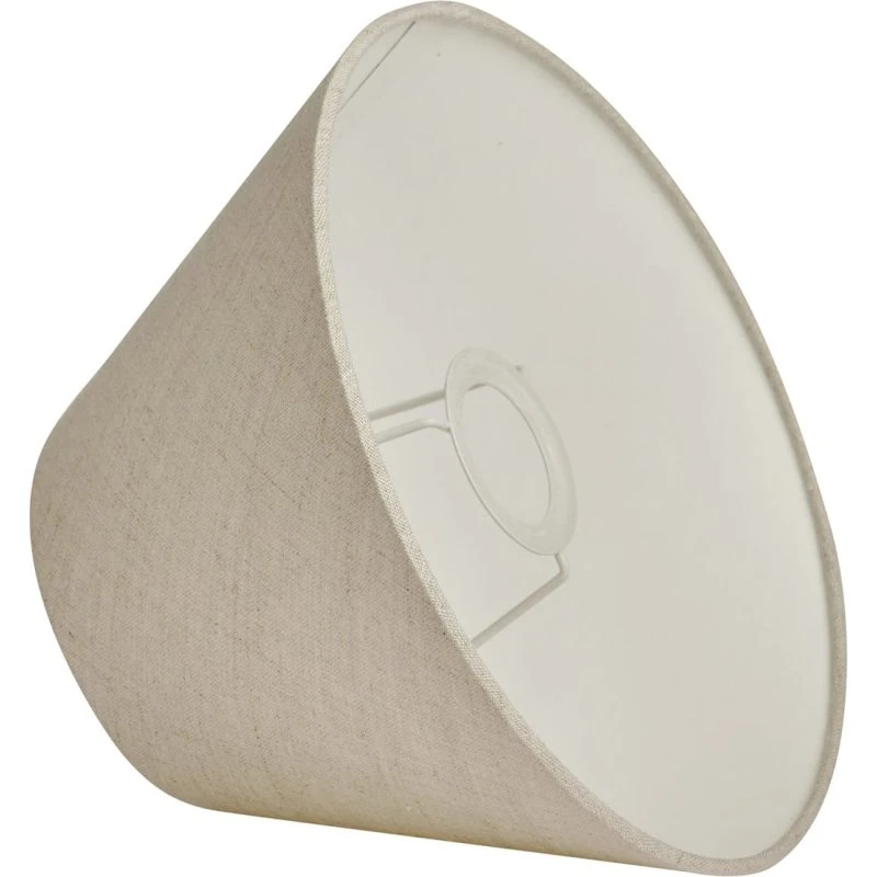 Watt & Veke Abat-jour Basic Wide en lin beige, Ø 25 cm