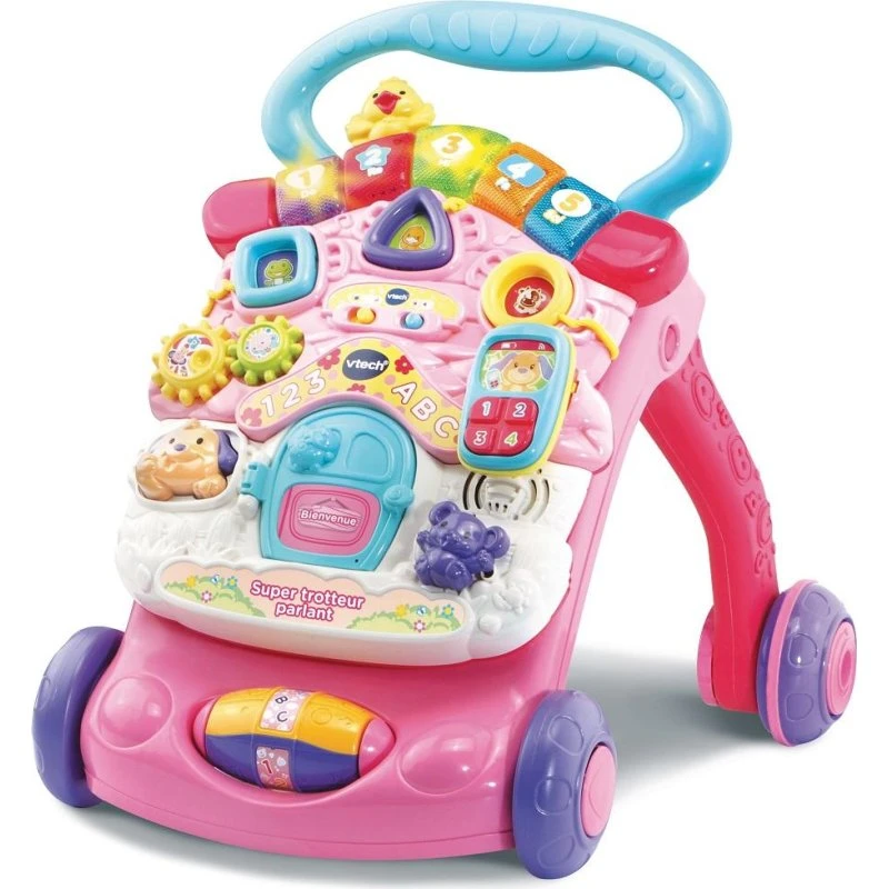 VTech Super Trotteur Parlant 2 en 1 Rose - 9 à 36 mois