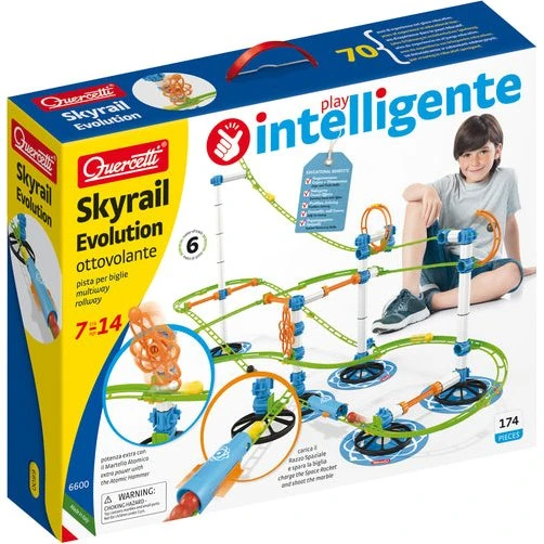 Quercetti Skyrail Evolution - Toboggan à Billes 174 Pièces