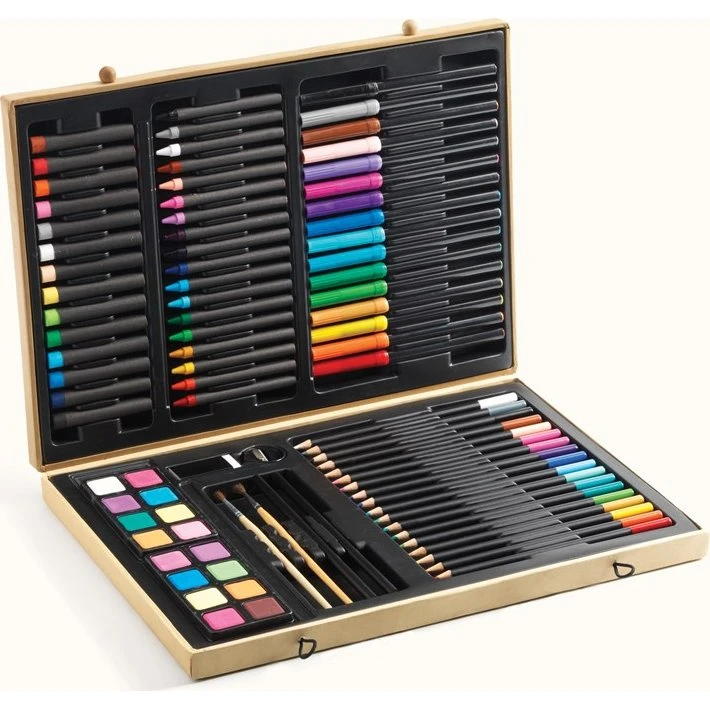 Djeco Grande Boîte de Couleurs - Coffret Créatif pour Enfants