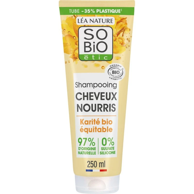 SO'BiO Étic Shampoing Cheveux Nourris Karité Bio 250 ml