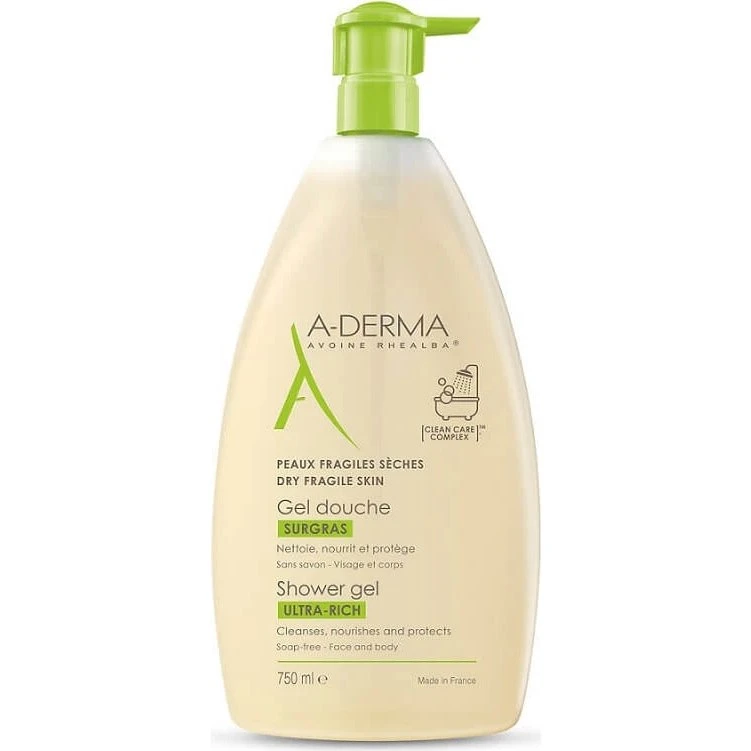 A-Derma Gel Douche Ultra-Riche Avoine Rhéalba 750 ml