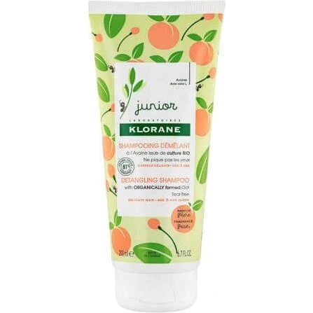 Klorane Shampooing Démêlant Junior à la Pêche, 200 ml