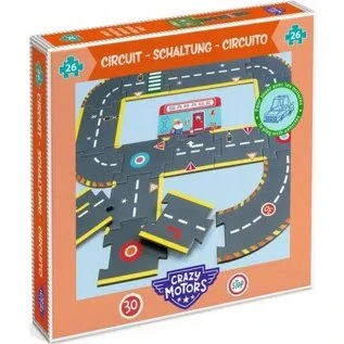 Djeco Puzzle Streets Crazy Motors - 26 pièces