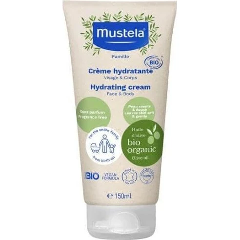 Mustela Crème hydratante bio visage et corps 150ml