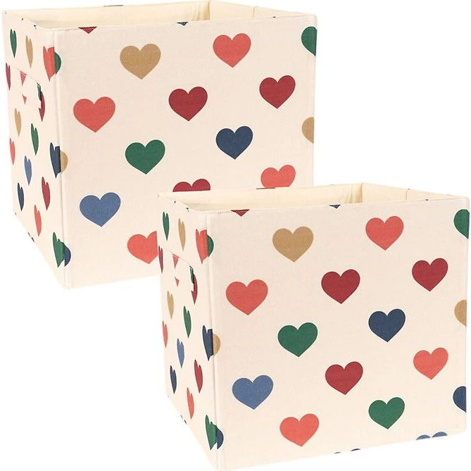 Konges Slojd Bacs de Rangement Cœur Coloré 2 Pièces