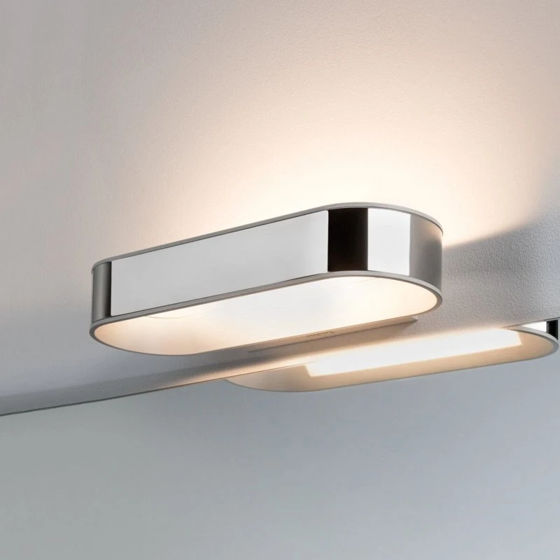 Paulmann Applique murale LED Agena IP44 Chrome/Blanc mat