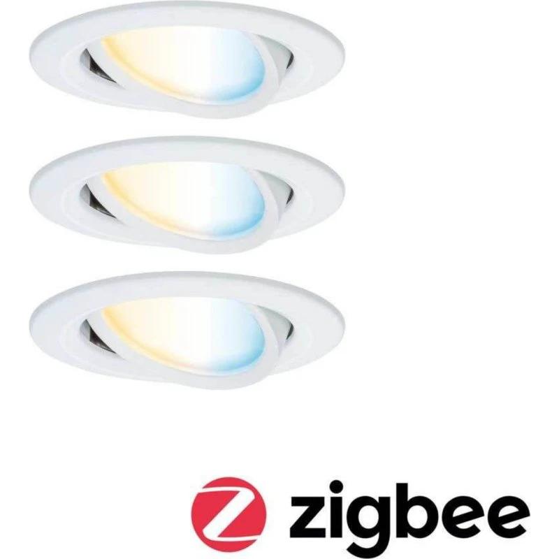 Paulmann Nova Coin Smart - Lot de 3 Spots Encastrés LED CCT Blanc