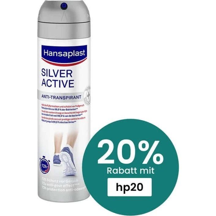 Hansaplast Silver Active Déodorant pour les pieds 150 ml