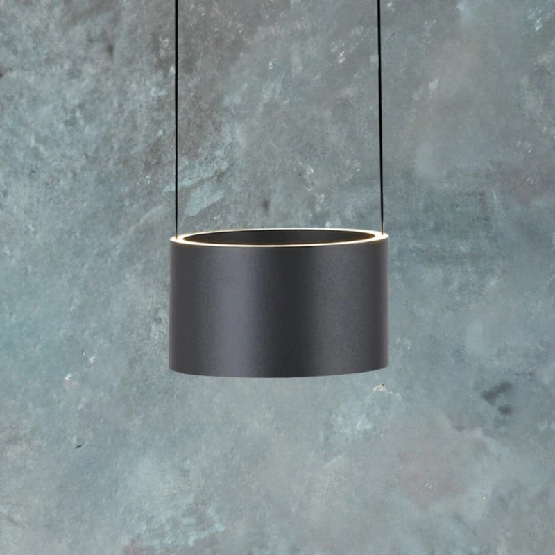 Suspension LED PURE Clipse Grise, Ø 20 cm, CCT, 2 Lampes