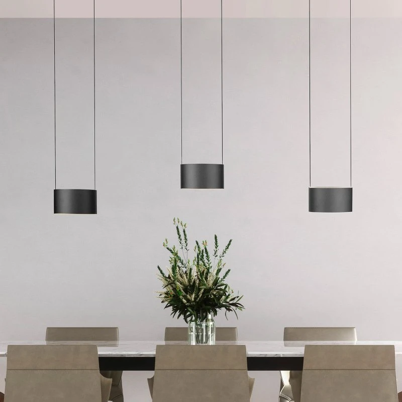 Suspension LED PURE Clipse Grise - 110 cm - 6 Lampes