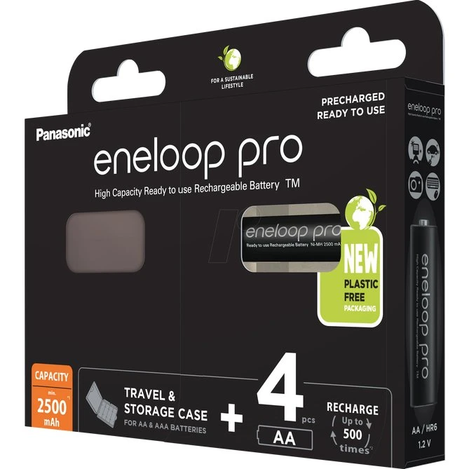 Eneloop Pro HR06 AA 2500 mAh 4 pièces
