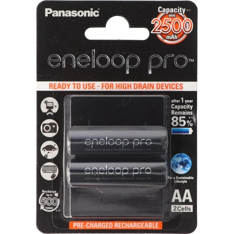 Panasonic Eneloop Pro BK-3HCDE AA 2450mAh