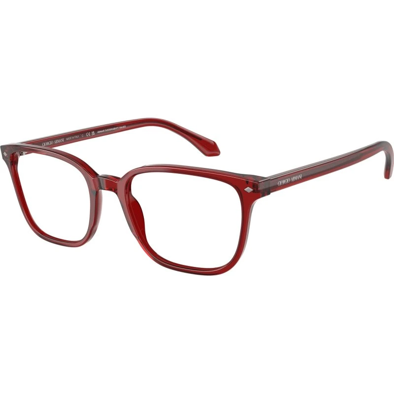 Giorgio Armani AR7265 : Montures Optiques en Acétate Rouge Transparent