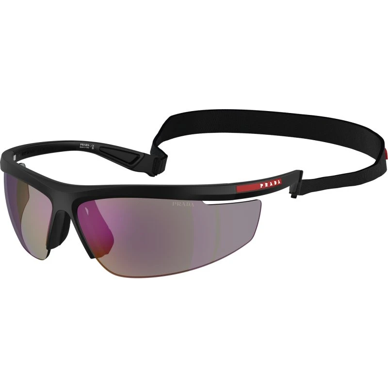 Prada Linea Rossa PS A02S Lunettes de Soleil Noir et Bleu