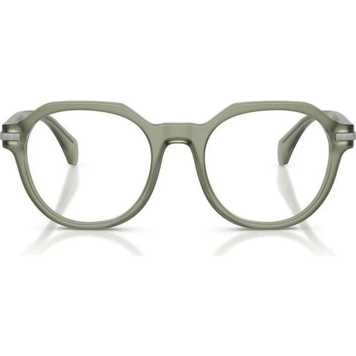 Moncler ME2014 Lunettes de Vue Rondes Vertes Unisexe 52mm