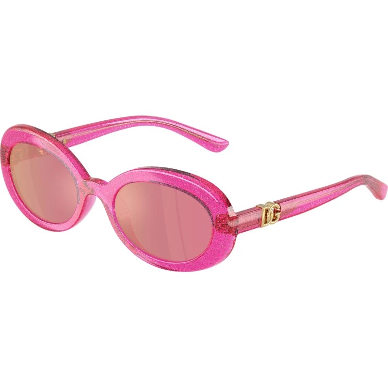 Dolce & Gabbana Enfant DX6007U Lunettes de Soleil Rondes Roses Miroir