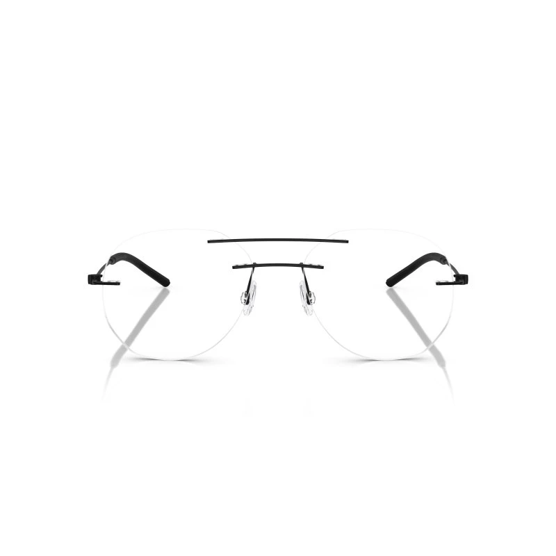 Moncler ME1003 Lunettes de Vue Rondes Noires Unisexe 55mm