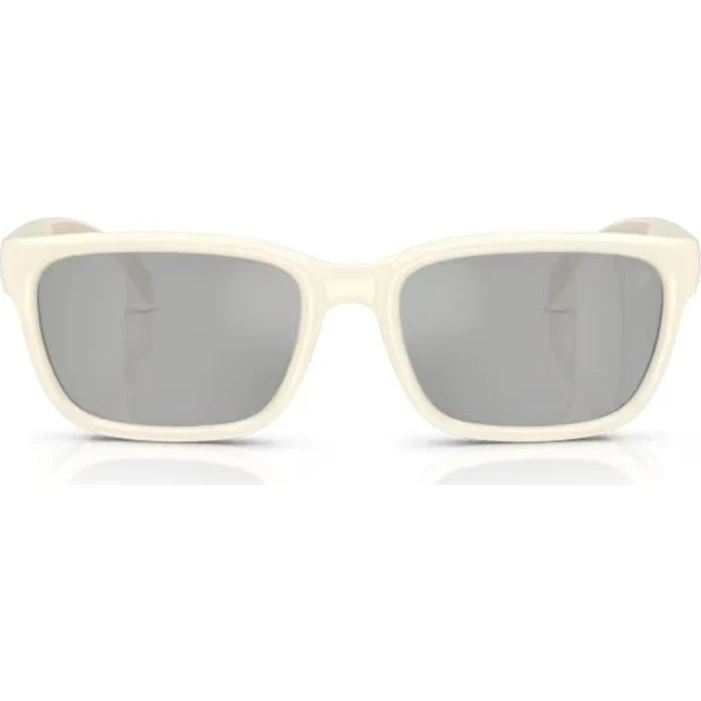 Moncler Slicka ME8002 Lunettes de Soleil Carrées Blanches et Grises