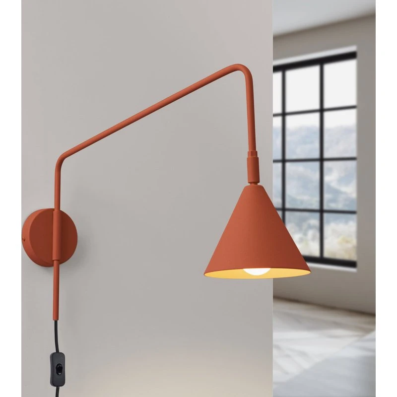 SOLLUX LIGHTING Applique murale LYS ocre, Ø 14 cm, métal, E14
