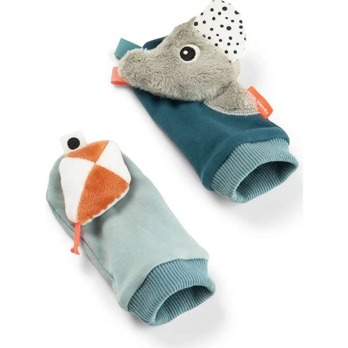 Done by Deer Chaussettes Hochet Playground Bleu