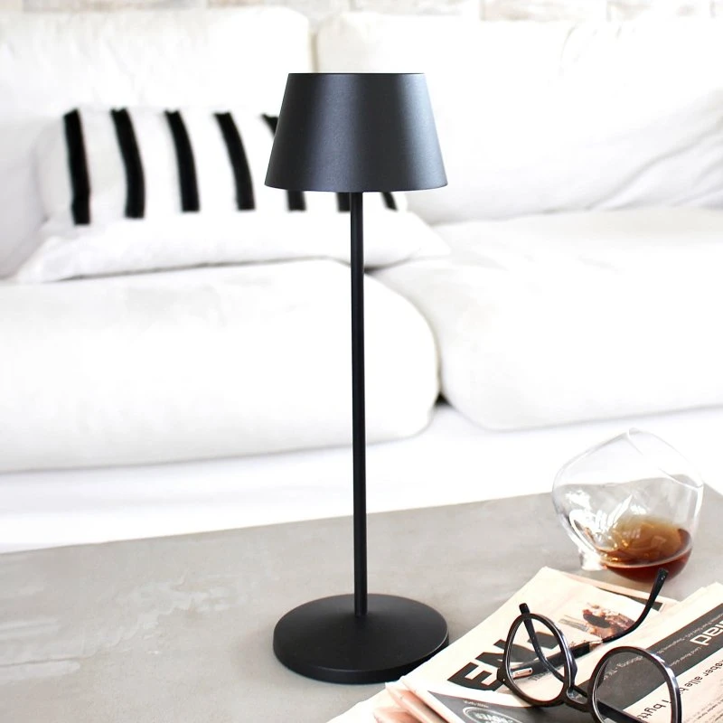 LOOM DESIGN Lampe de table rechargeable Modi LED noire 36 cm
