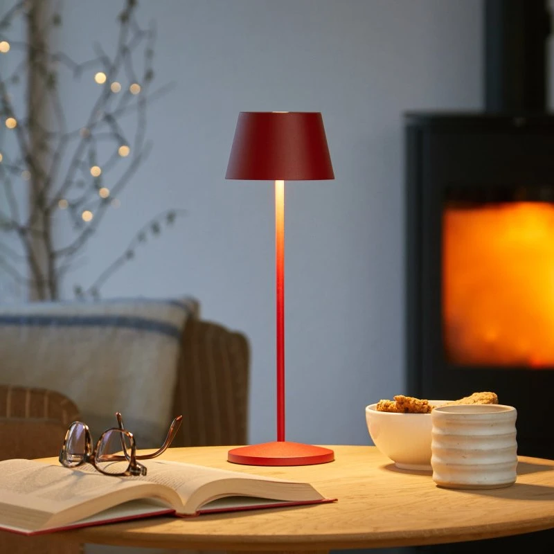 Loom Design Lampe de table LED rechargeable Modi Rouge Rubis