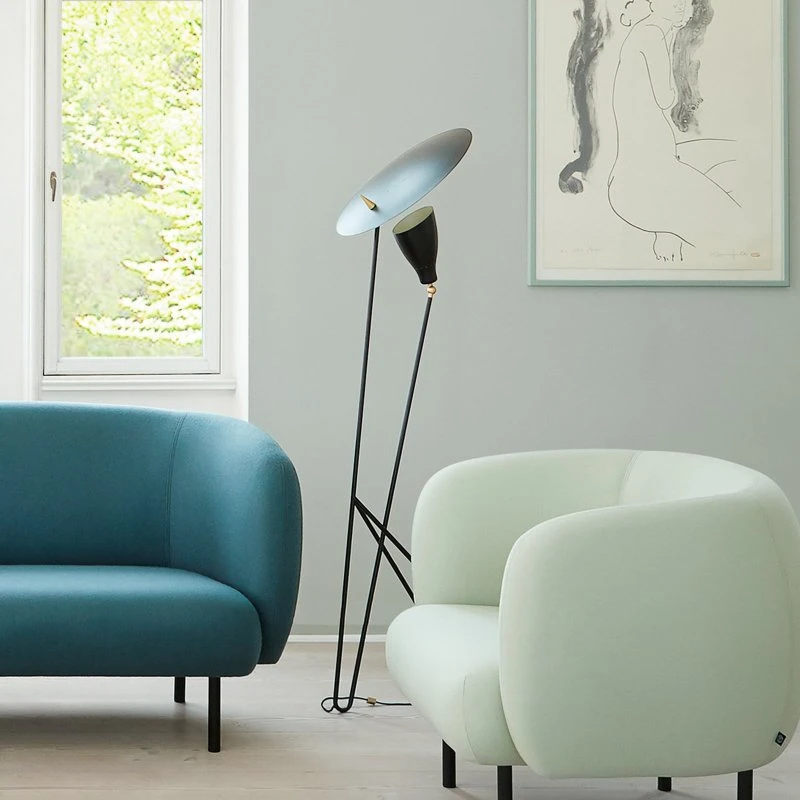 Warm Nordic Lampadaire Silhouette Noir