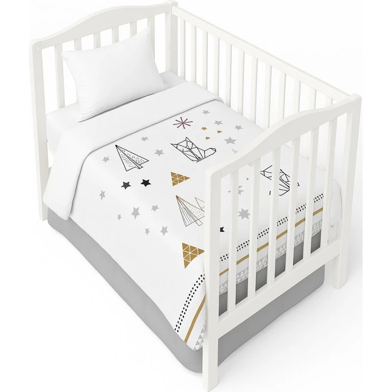 Mortreux Couette Bébé Imprimée Sapin Futé 80x120