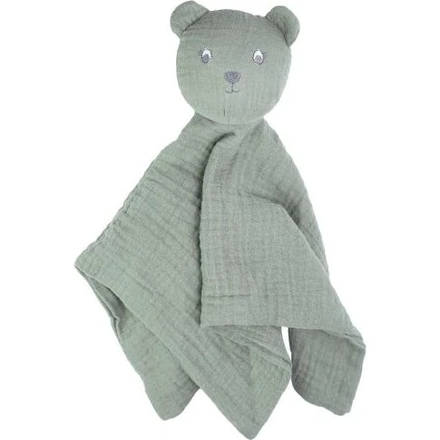 Trois Kilos Sept Doudou Ours Honey Vert Sauge 30x30cm