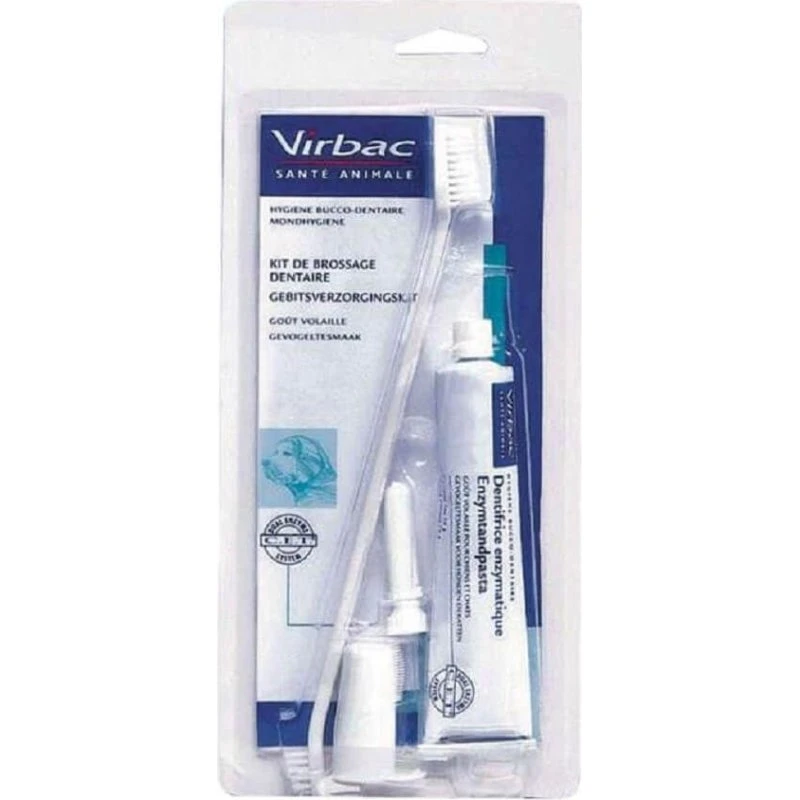 Virbac Kit Brossage Dentaire Chien Chat 70g