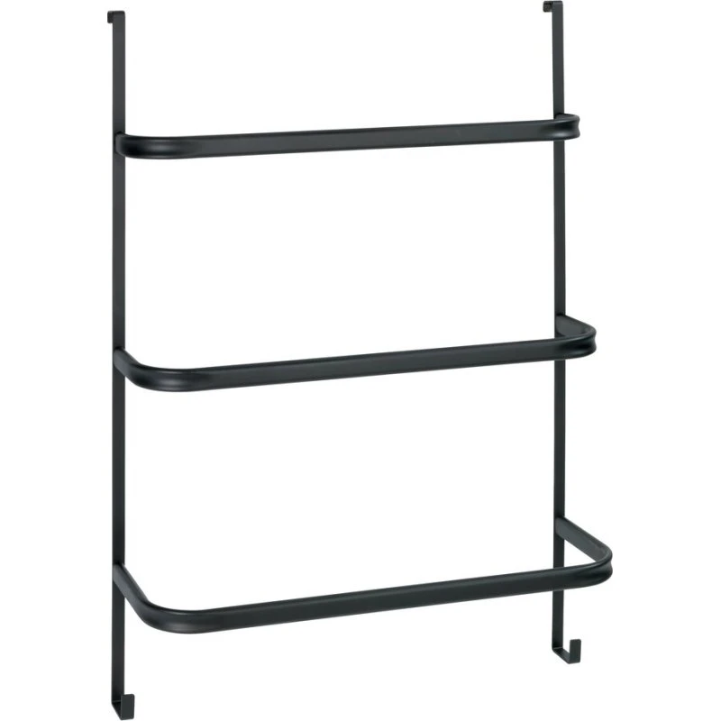 WENKO Irpinia - Porte-serviettes mural noir 3 barres