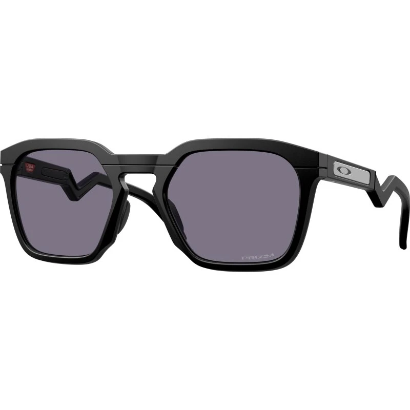 Oakley HSTN SQ Lunettes de Soleil Carrées Noir et Gris