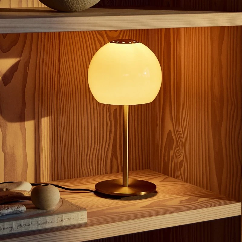FRANDSEN Lampe à poser Ball Glass Ambre - Verre et Métal - 37 cm