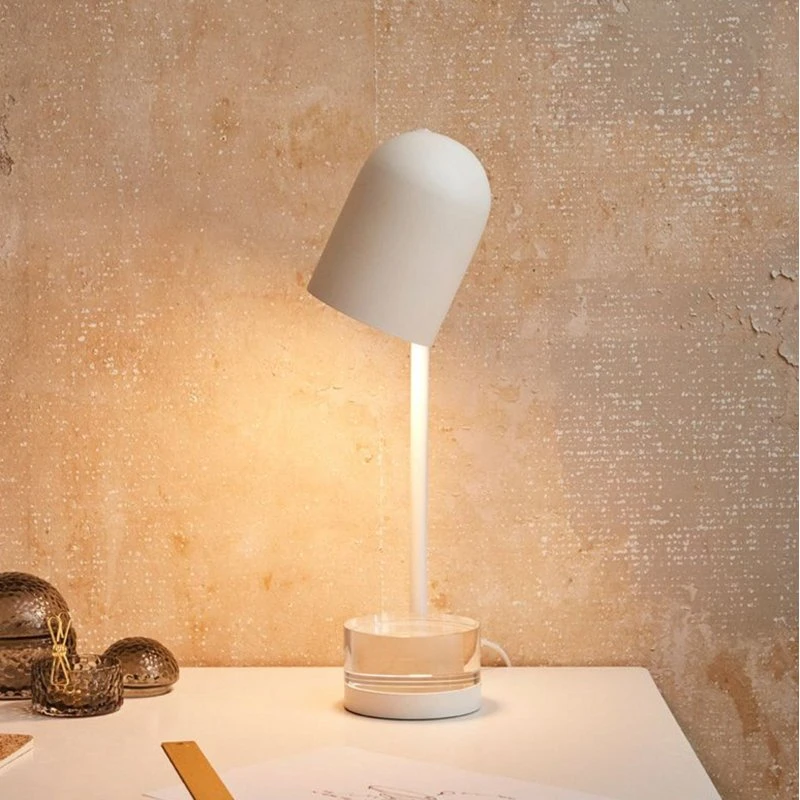 AYTM LUCEO Lampe à Poser Blanche et Verre