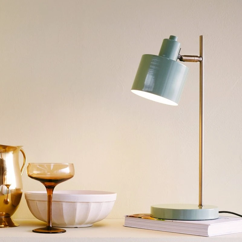 Dyberg Larsen Lampe à poser Ocean - Olive et Laiton