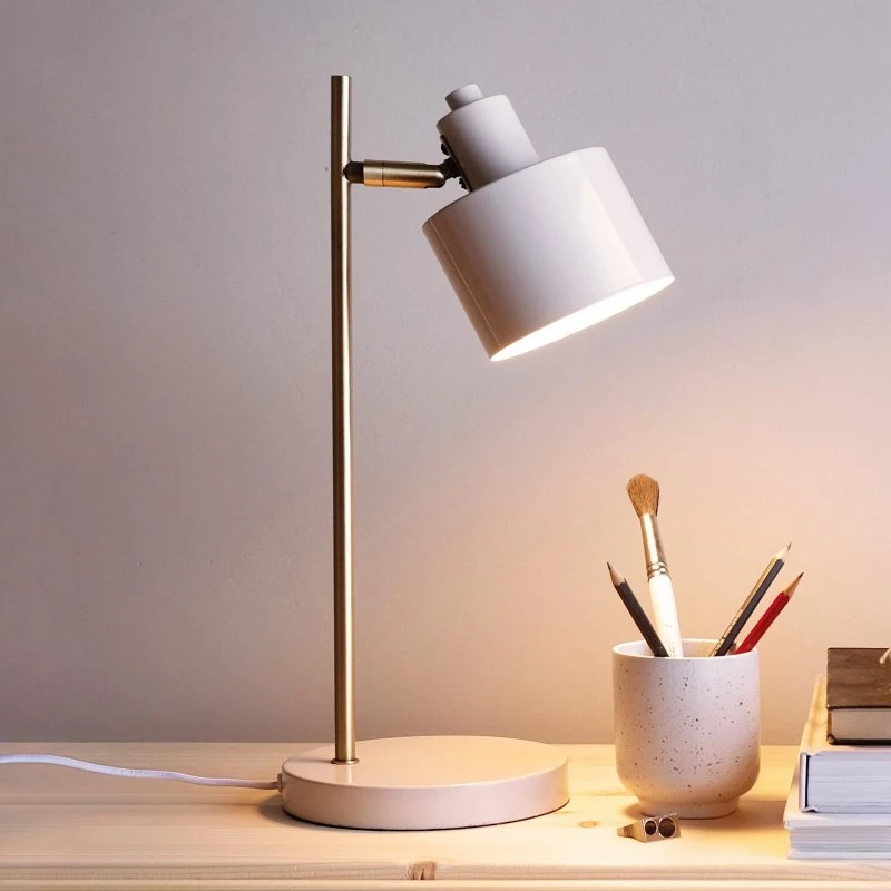 Dyberg Larsen Lampe à poser Ocean Beige et Laiton