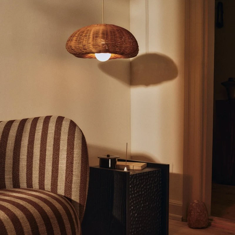 Ferm Living Abat-jour Rivan en Rotin Naturel