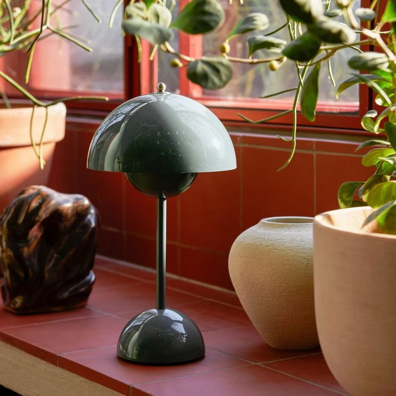 &Tradition Lampe à poser LED Flowerpot VP9 - Bleu Pierre
