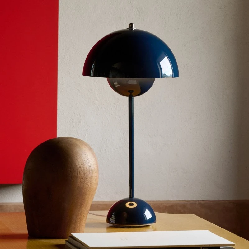 &Tradition Lampe à Poser Flowerpot VP3 Bleu Acier