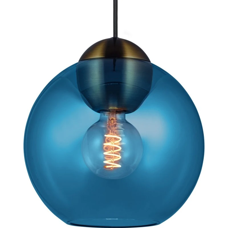 Halo Design Suspension BUBBLES Bleue Ø 24 cm en Verre