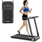 COSTWAY Tapis de Course Pliable Bluetooth Rouge